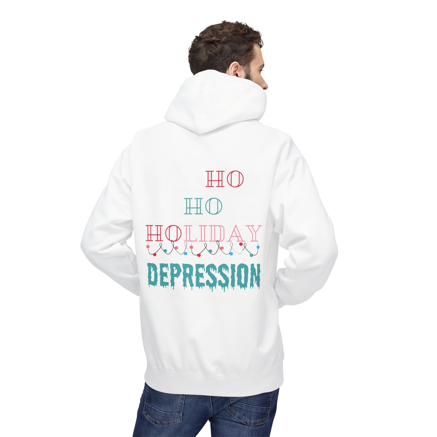 Ho Ho Holiday Depression" Hoodie – Cozy Up with a Dose of Realness