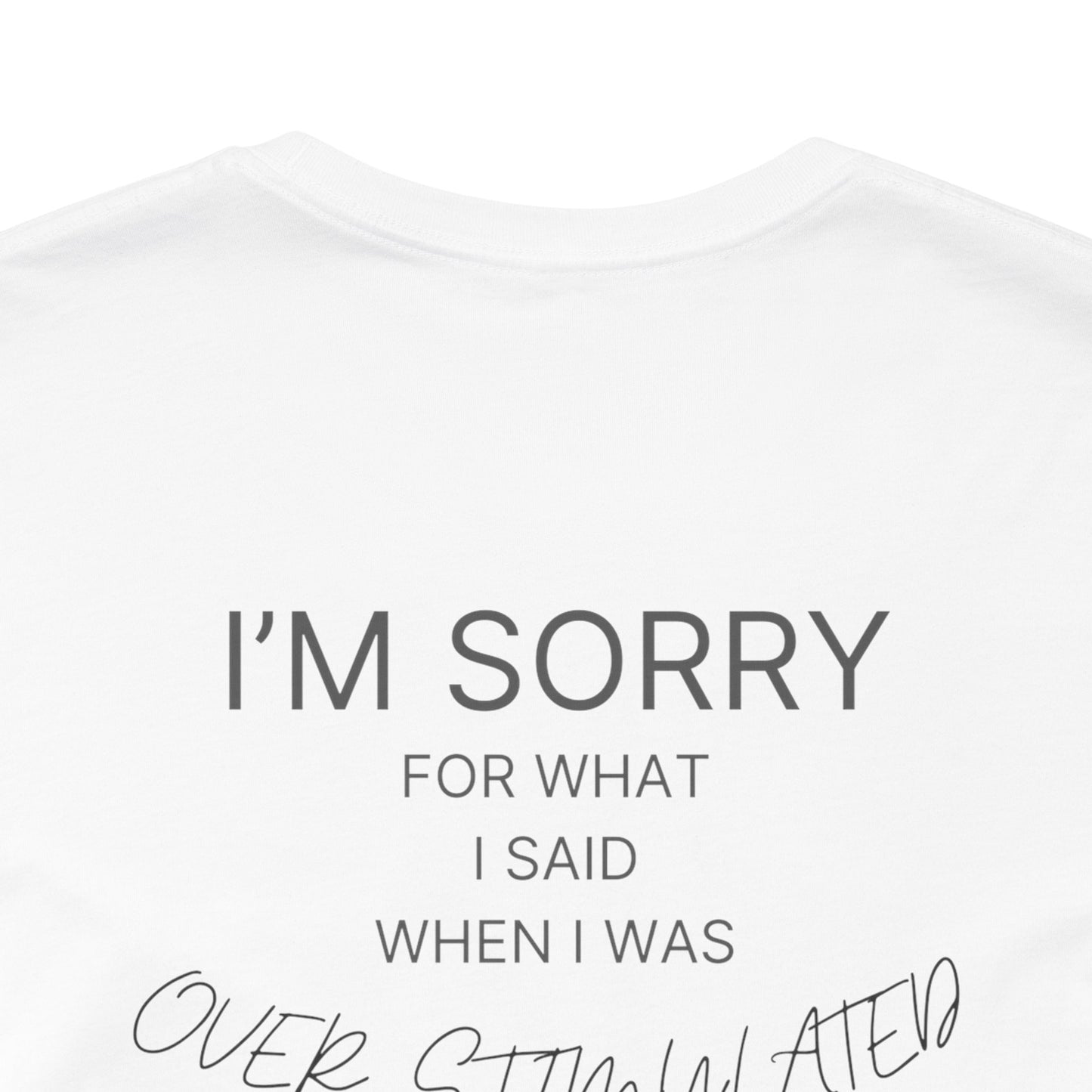 Sorry for What I Said When I Was Overstimulated T-Shirt – The Apology Everyone Can Relate To